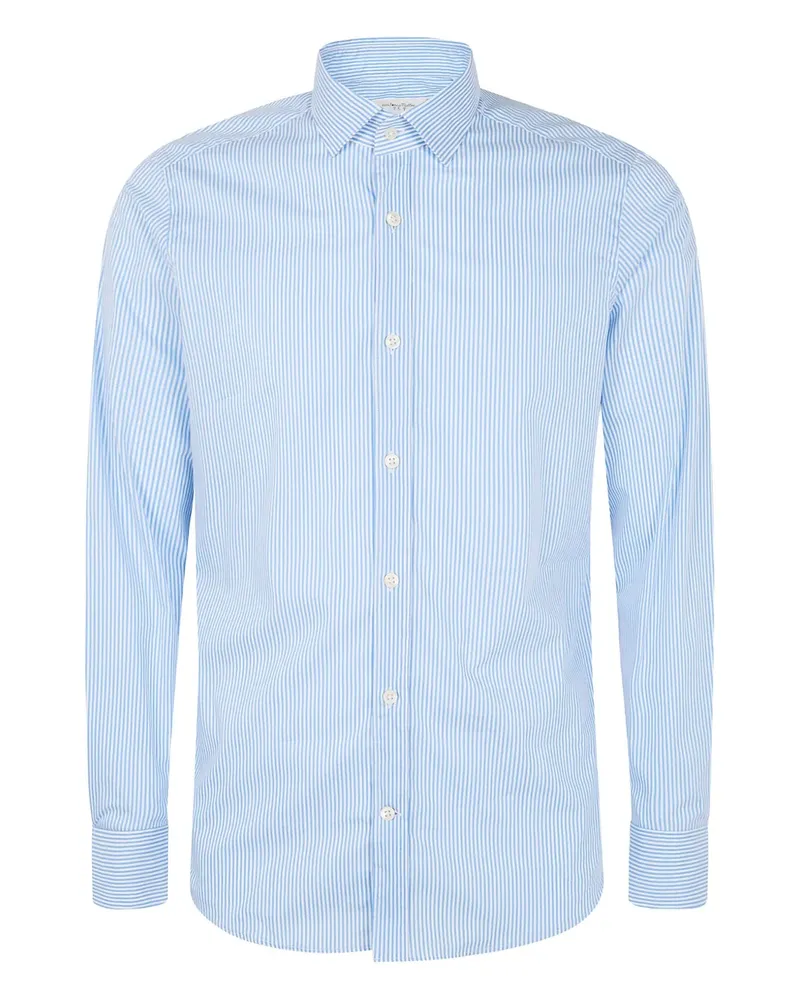 Tintoria Mattei Gestreiftes Hemd - Blau Blau