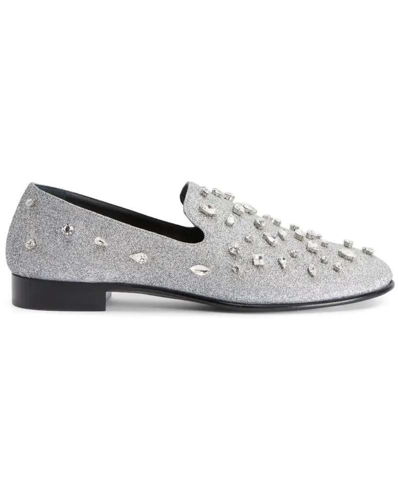 Giuseppe Zanotti Seymour Bijoux Loafer 15mm - Silber Silber