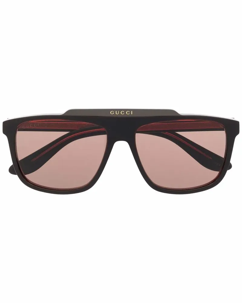 Gucci Getönte Pilotenbrille - Rot Rot