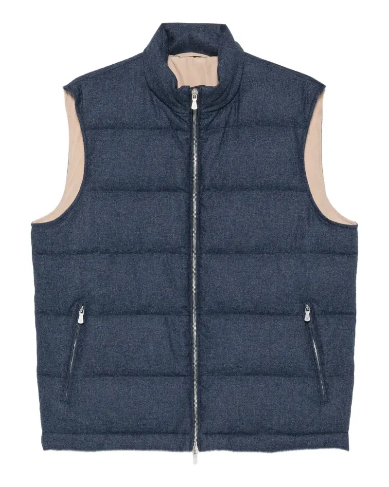 Eleventy quilted padded gilet - Blau Blau