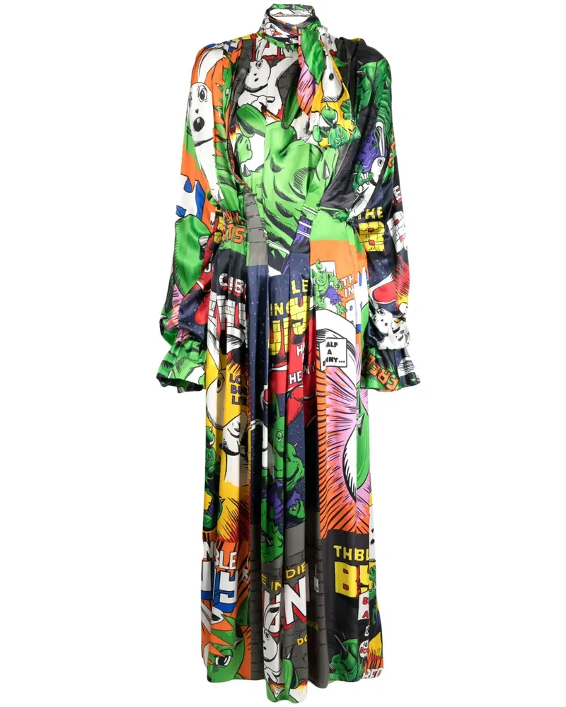 Natasha Zinko Maxikleid mit Comic-Print - Mehrfarbig Mehrfarbig