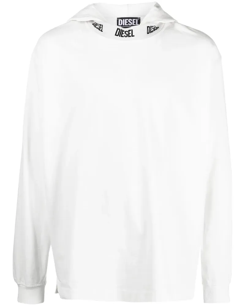 Diesel T-Wahood-E1 Hoodie - Weiß Weiß