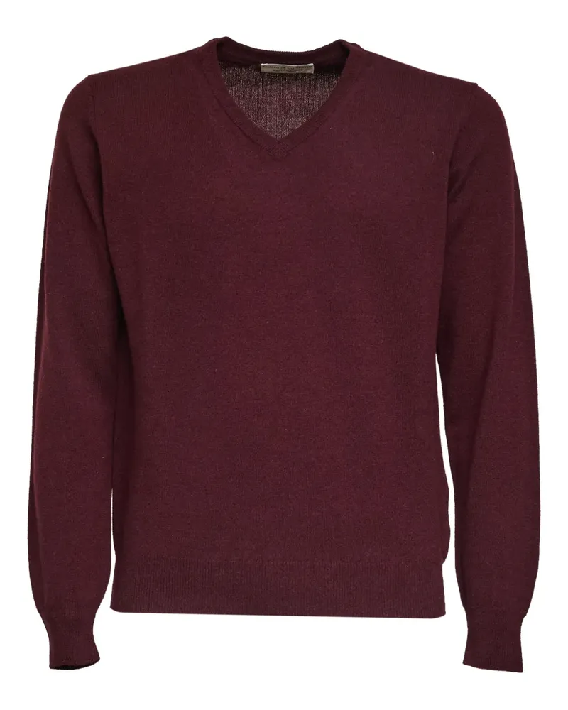 Filippo de Laurentiis Kaschmirpullover mit V-Ausschnitt - Rot Rot