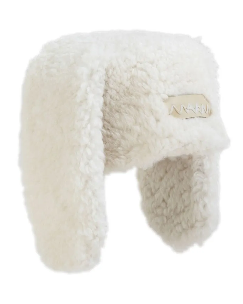 Marni Beanie mit Shearling Weiß