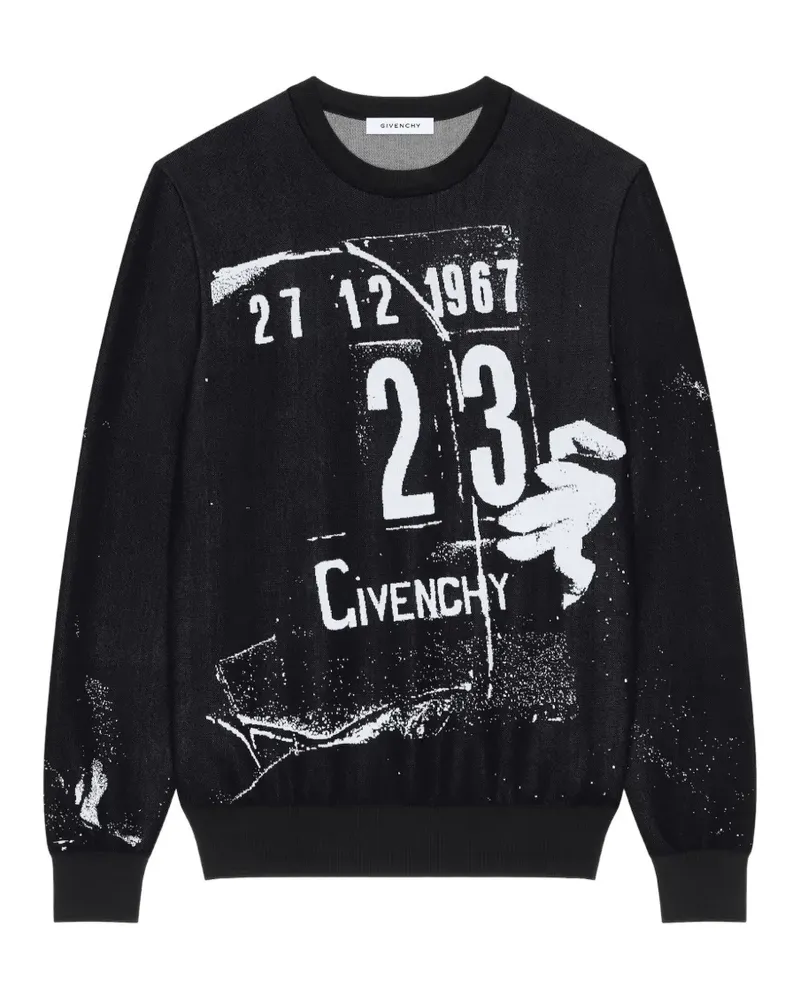 Givenchy logo-print knitted sweater - Schwarz Schwarz