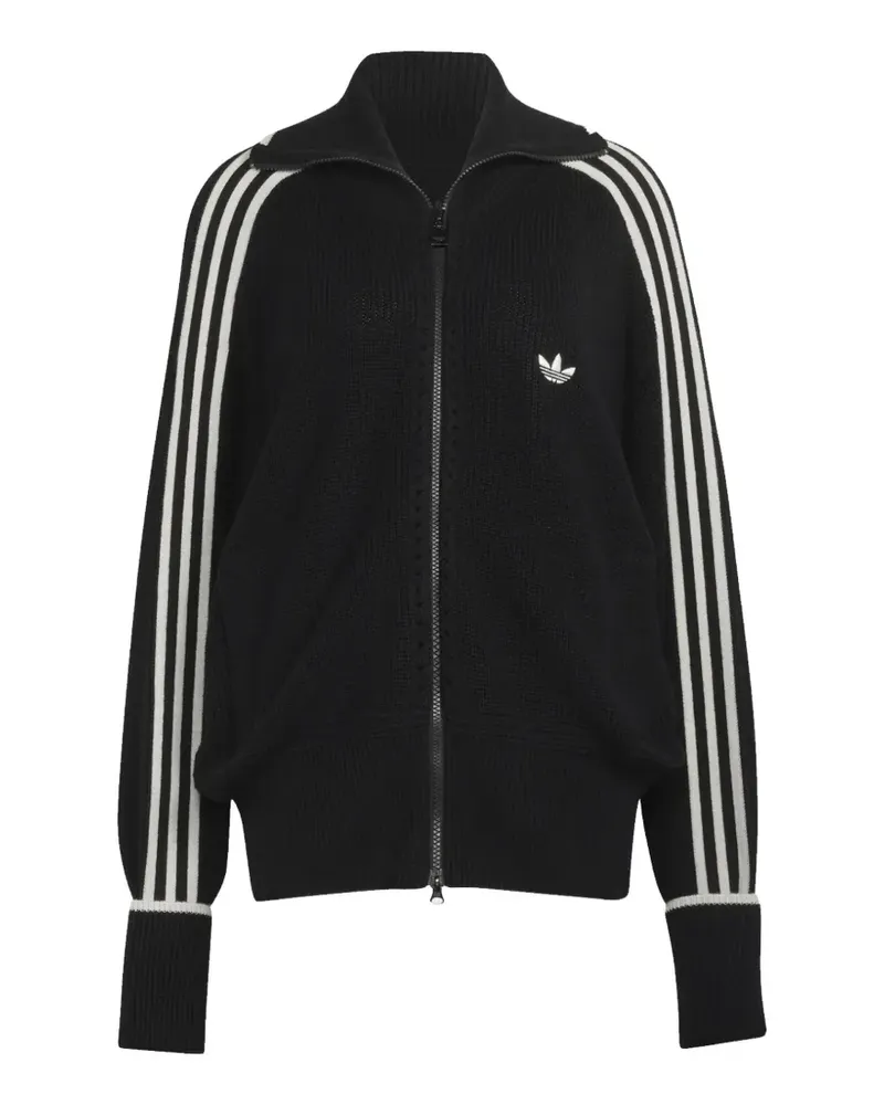 adidas Firebird side-stripe cardigan - Schwarz Schwarz
