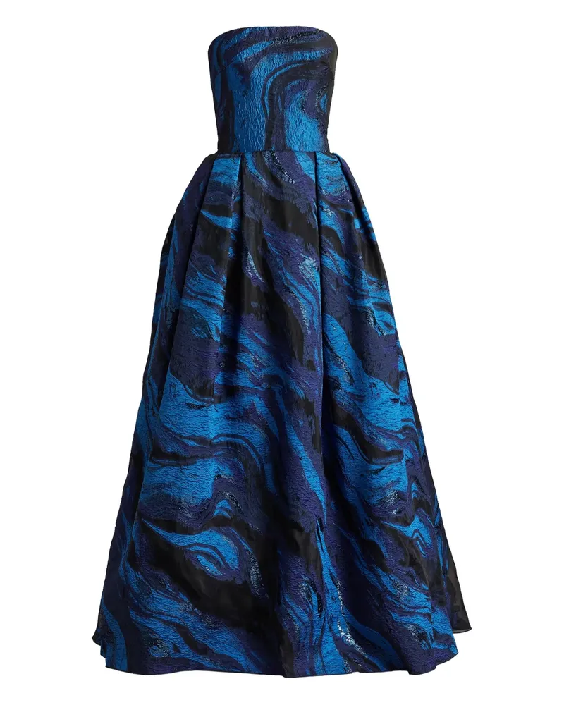 Tadashi Shoji Abendkleid mit Wirbel-Print - Blau Blau