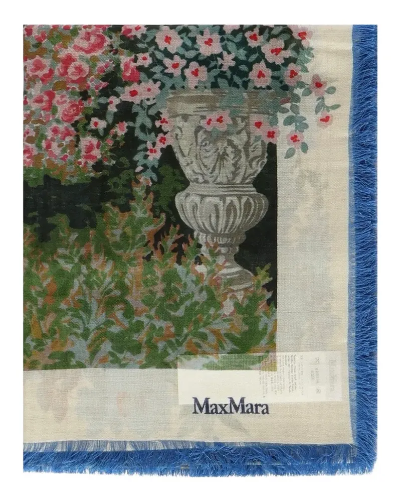 Max Mara Schal mit Blumenmotiv - Nude Nude