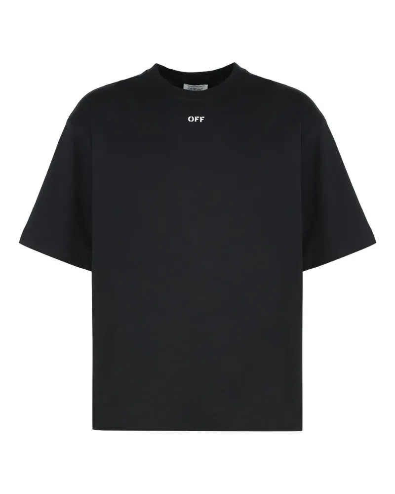 OFF-WHITE crew-neck T-shirt - Schwarz Schwarz