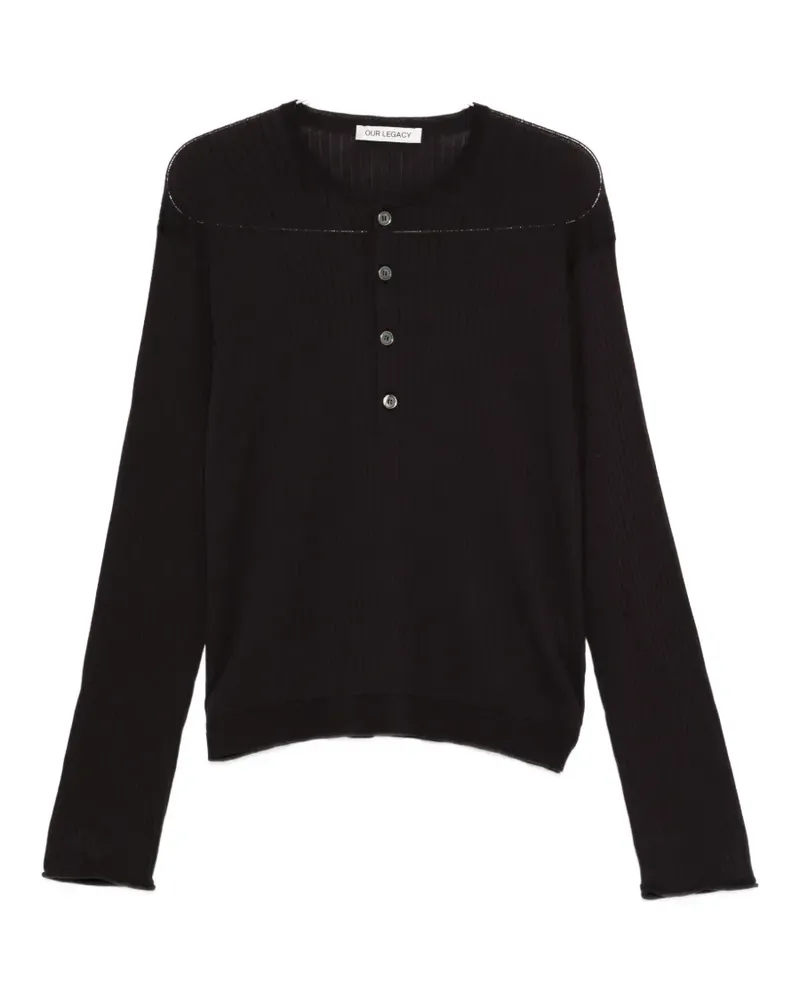 Our Legacy button-fastening sweater - Schwarz Schwarz