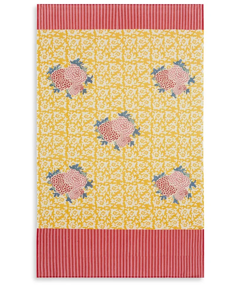 Lisa Corti Badetuch mit Arabesque Corolla-Print - Gelb Gelb