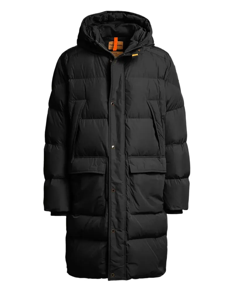 Parajumpers Gesteppter Long Bear Kapuzenmantel - Schwarz Schwarz