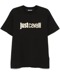 Just Cavalli T-Shirt mit Logo-Print Schwarz