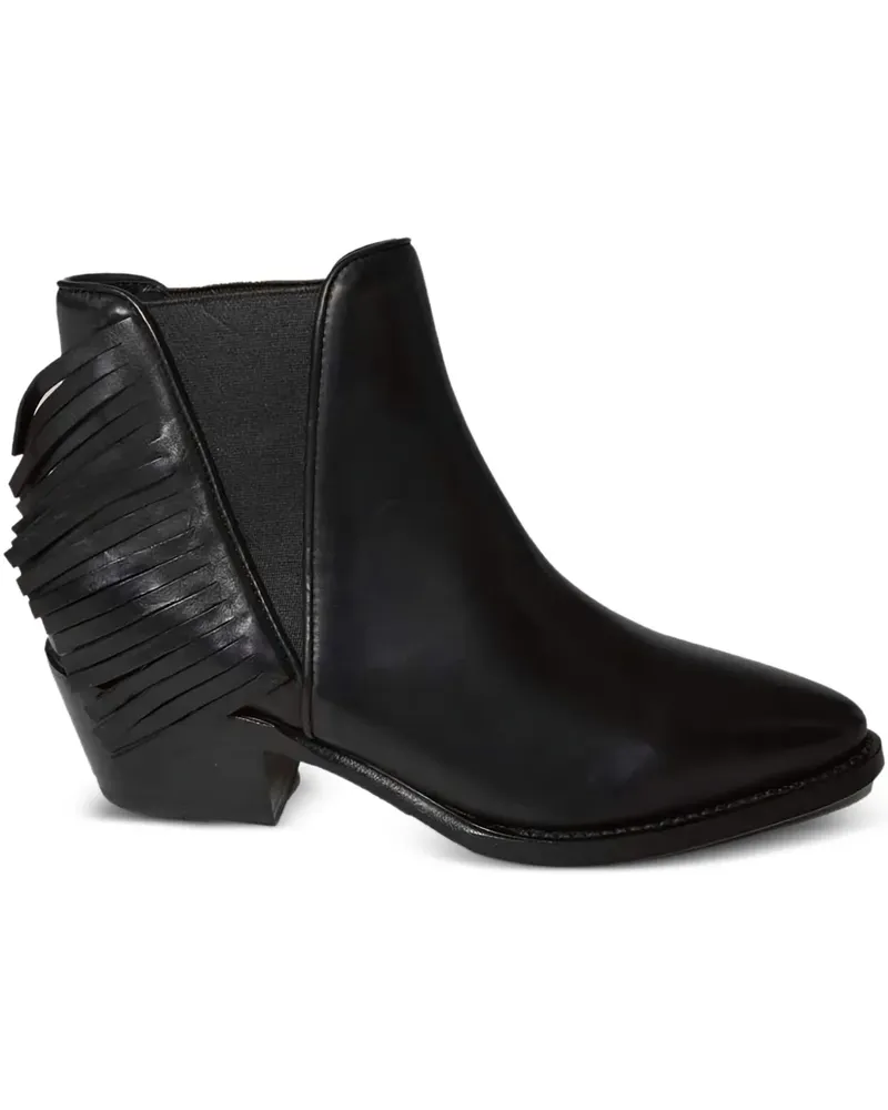 Damy Stiefeletten mit Fransen - Schwarz Schwarz
