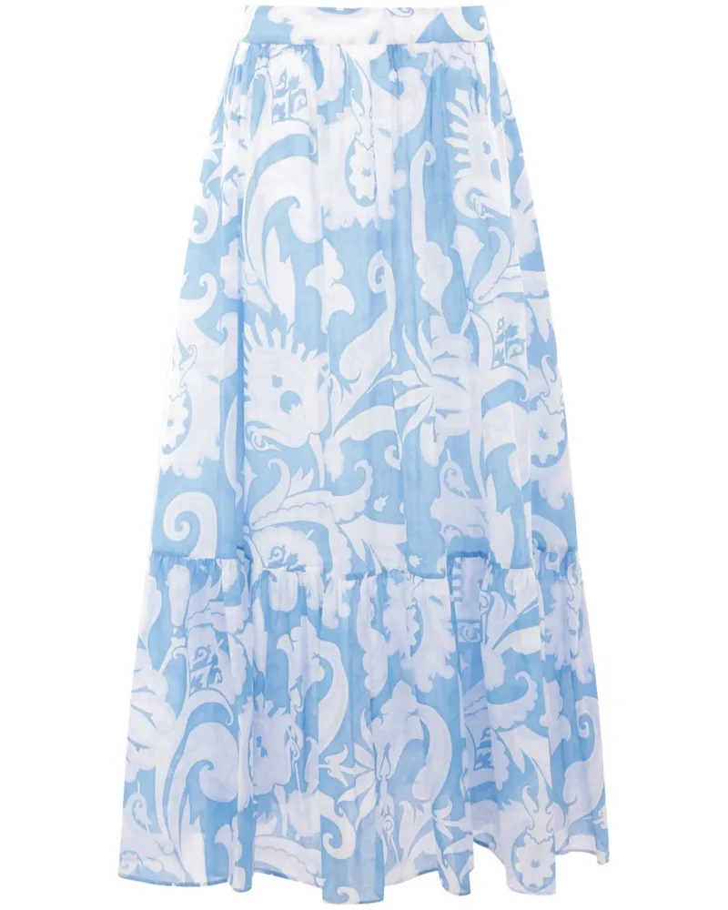 Etro Maxirock mit Paisley-Print - Blau Blau