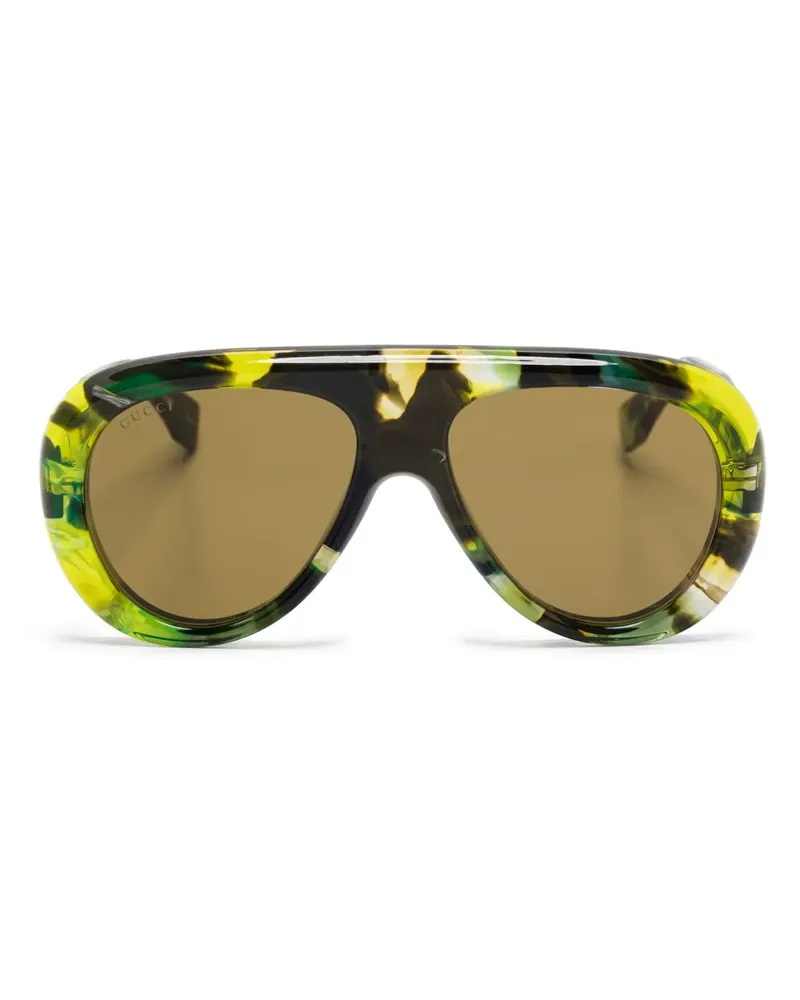 Gucci Getönte Pilotenbrille - Grün Grün