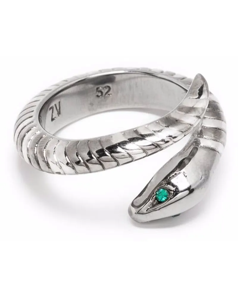 Zadig & Voltaire Gewickelter Ring im Schlangen-Design Silber