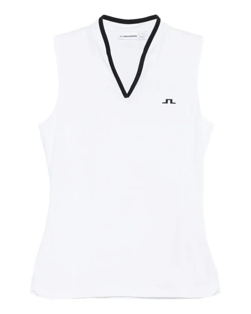 J.Lindeberg Mila Oberteil mit V-Ausschnitt - Weiß Weiß