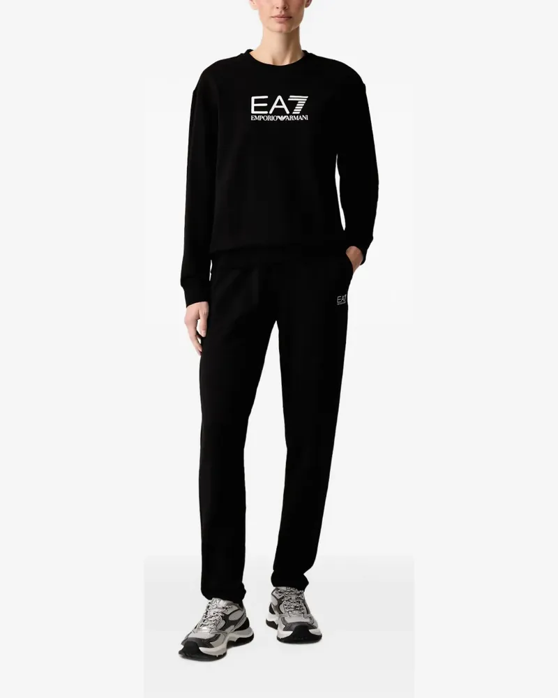 EA7 Jogginganzug mit Logo-Print - Schwarz Schwarz