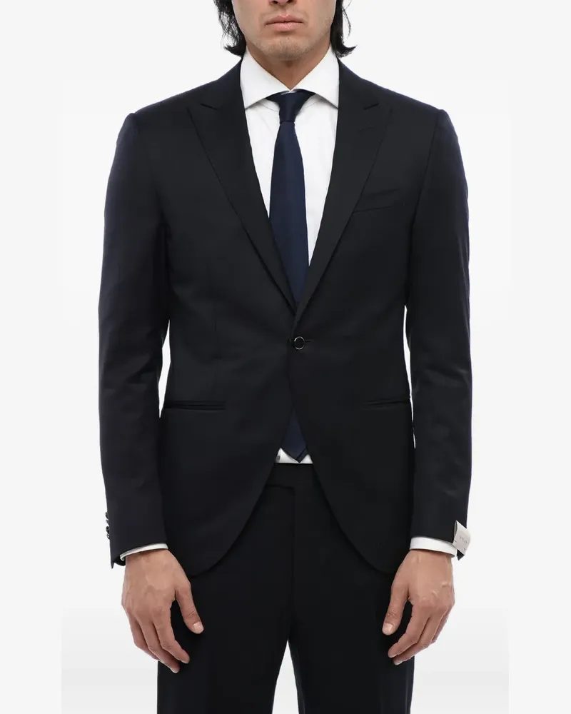 Corneliani peak-lapel single-breasted jacket - Blau Blau