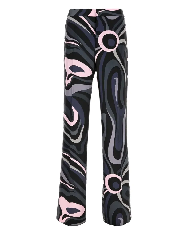 Emilio Pucci printed-design trousers - Schwarz Schwarz