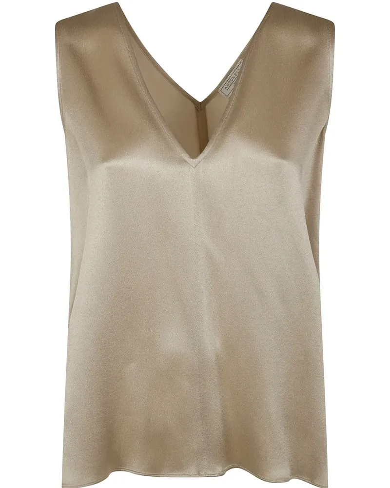 Antonelli Firenze Top aus Seide - Nude Nude