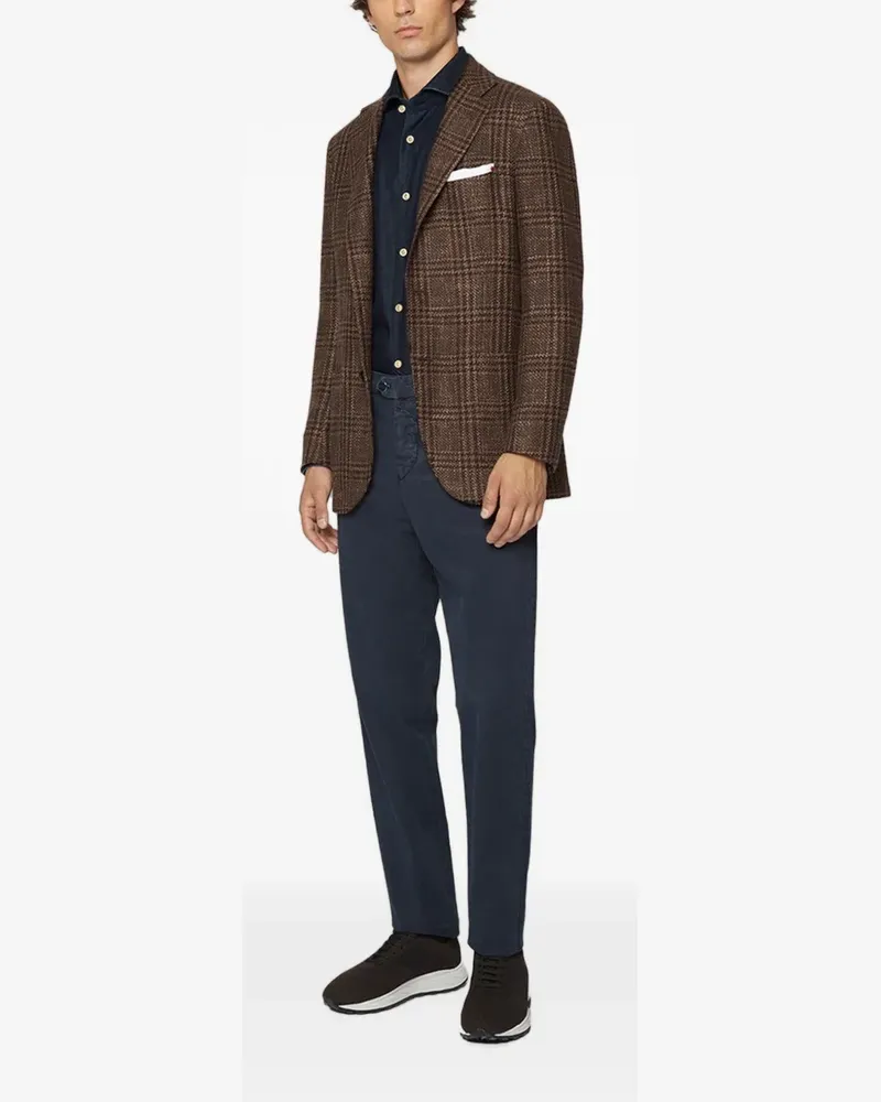 Kiton Hose mit Gürtelschlaufe - Blau Blau