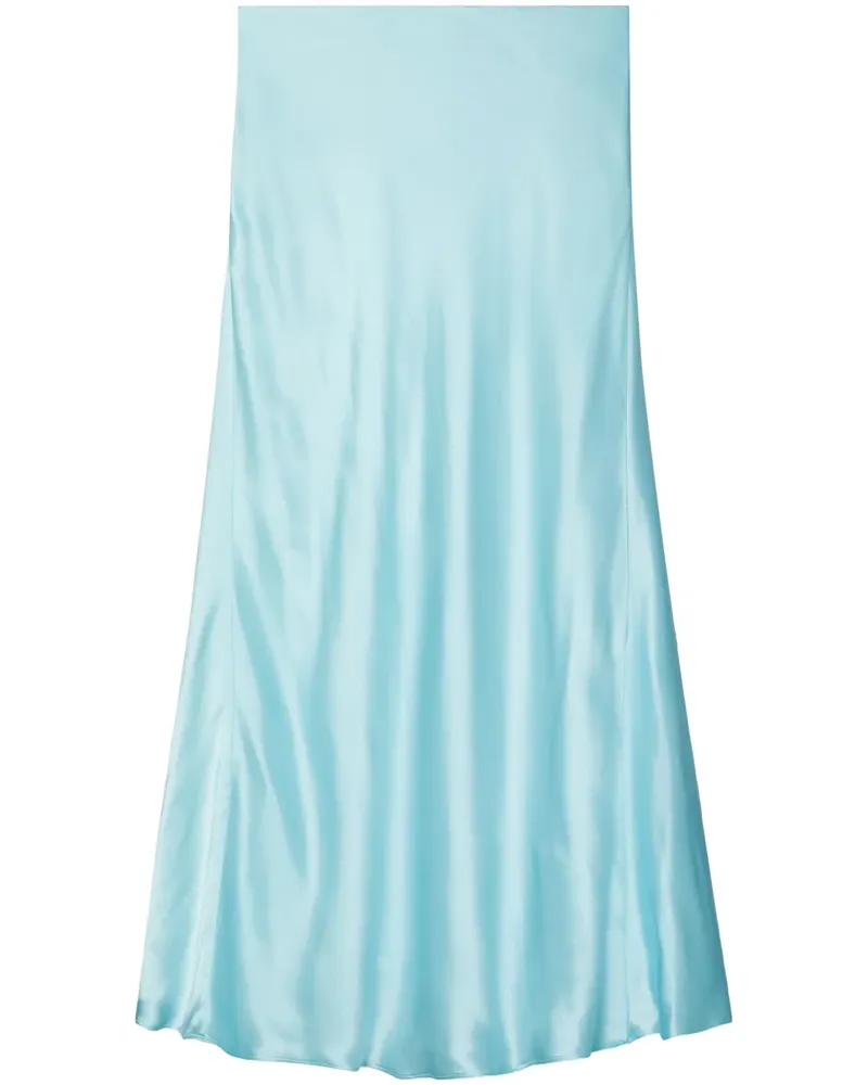 Tory Burch Midirock im Satin-Look - Blau Blau