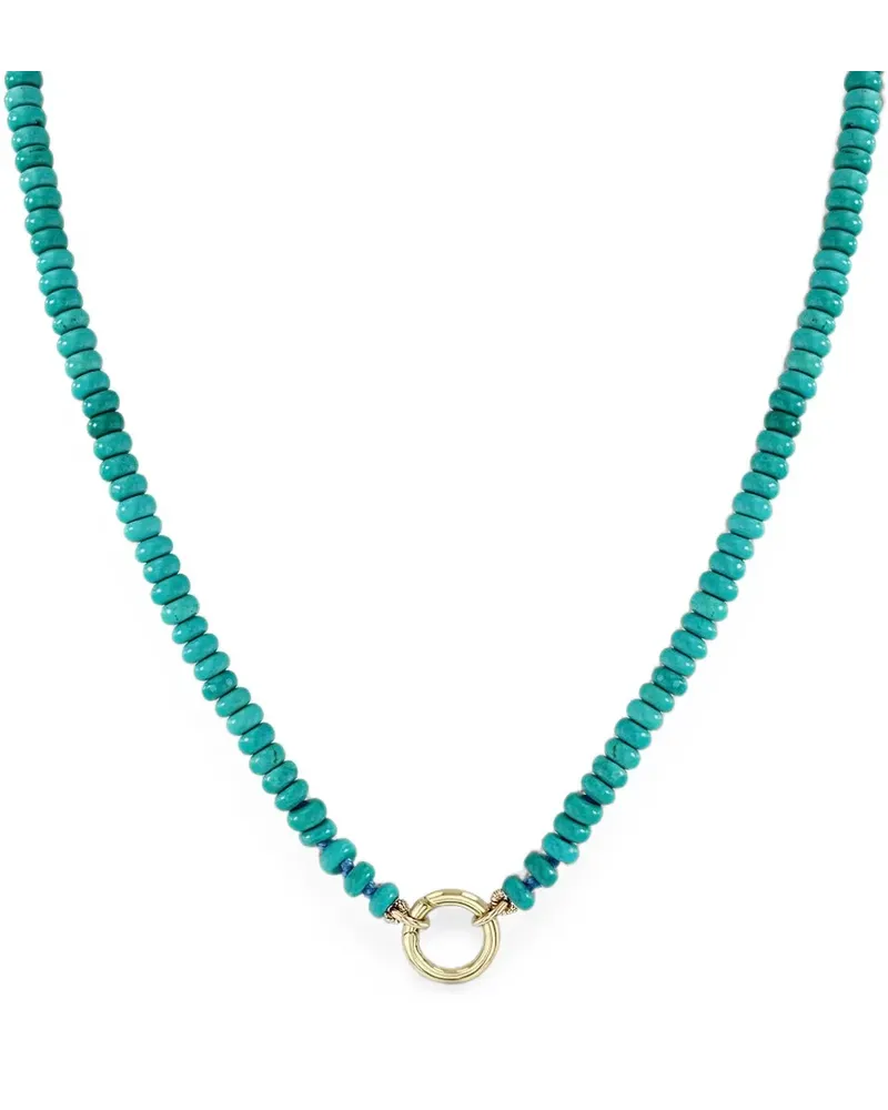 ZOË CHICCO turquoise beaded necklace - Gold Gold