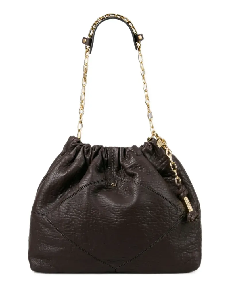 ba&sh Junetote Schultertasche mit Kette - Braun Braun