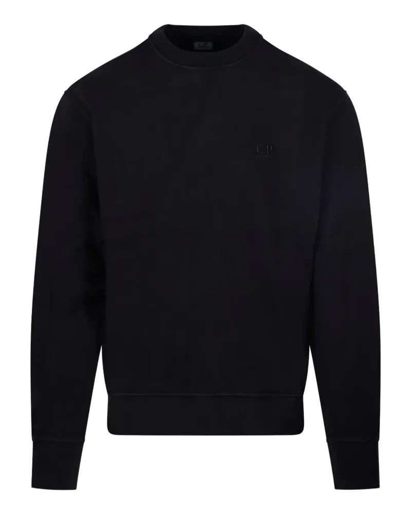 C.P. Company Sweatshirt mit Logo-Stickerei - Schwarz Schwarz