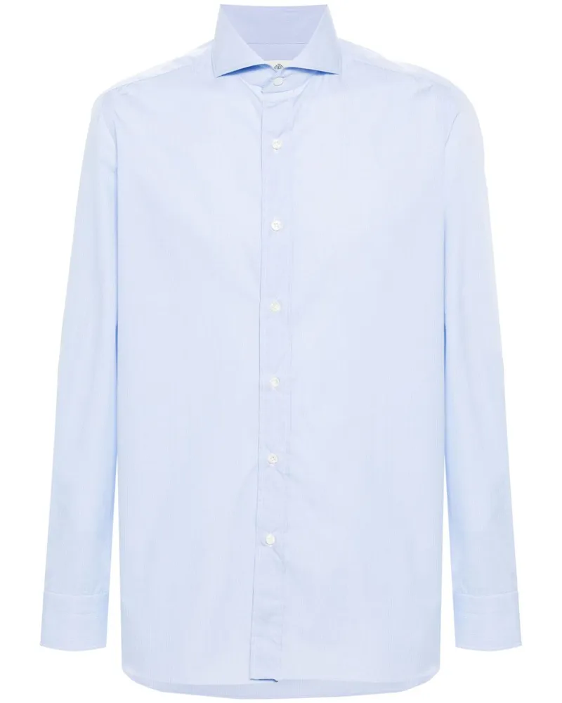 Luigi Borrelli Hemd mit Karomuster - Blau Blau