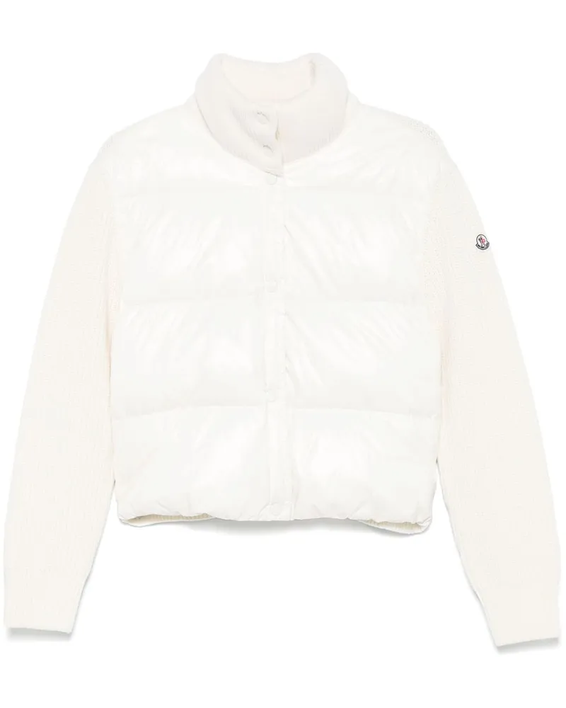 Moncler Jacke mit gestrickten Einsätzen - Weiß Weiß