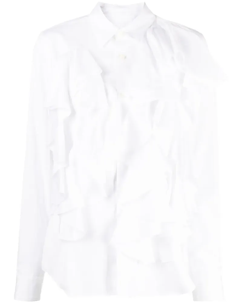 Comme des Garçons Hemd mit Rüschen - Weiß Weiß