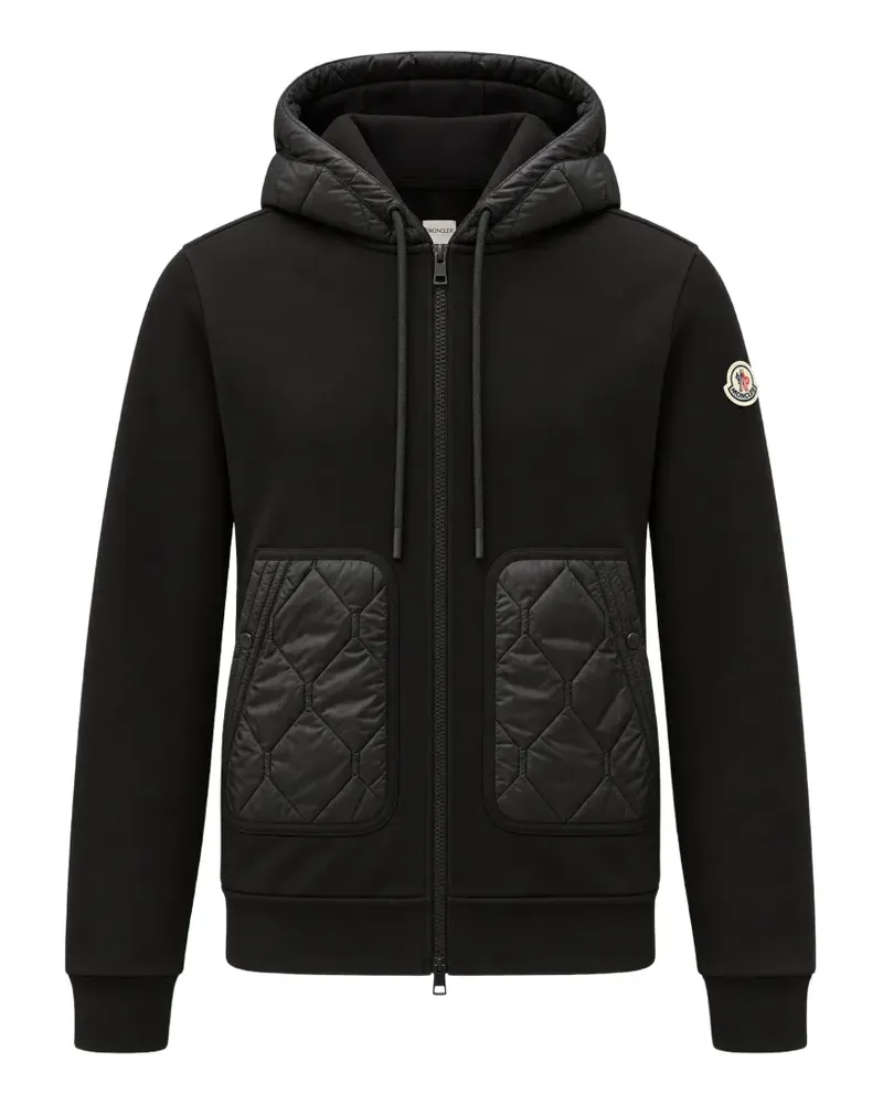 Moncler quilted-panel hoodie - Schwarz Schwarz