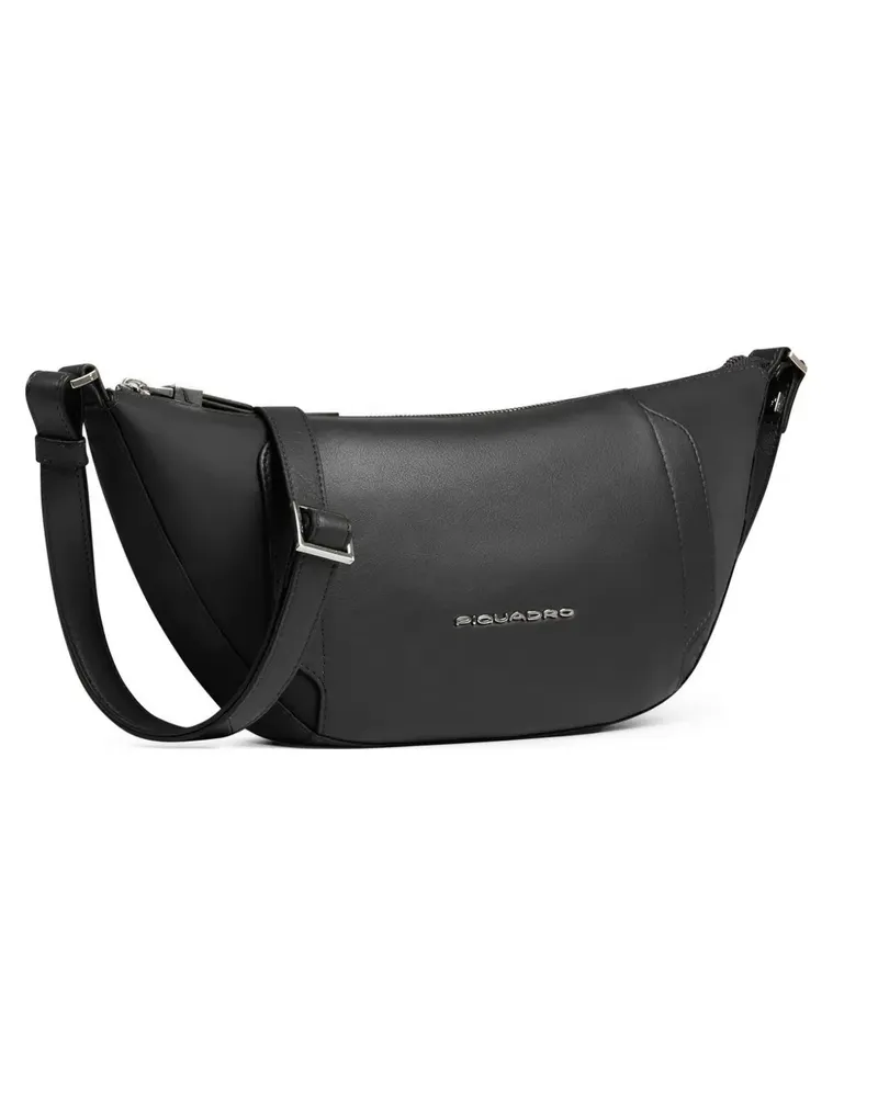 Piquadro logo-lettering belt bag - Schwarz Schwarz