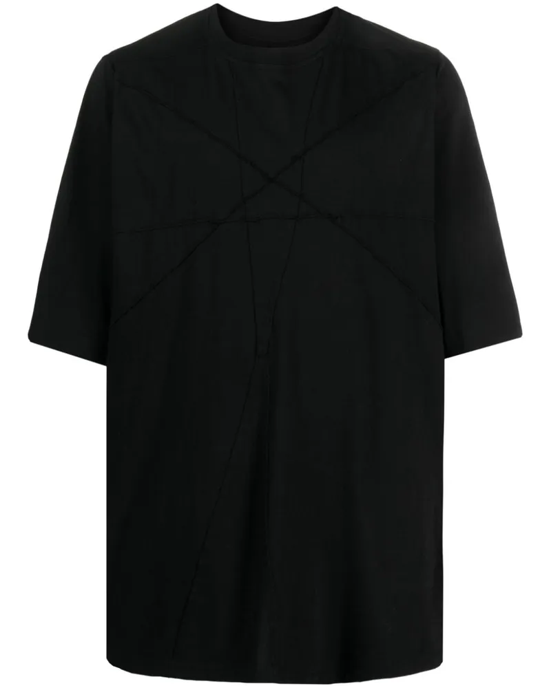 DRKSHDW by Rick Owens Hemd im Patchwork-Design - Schwarz Schwarz