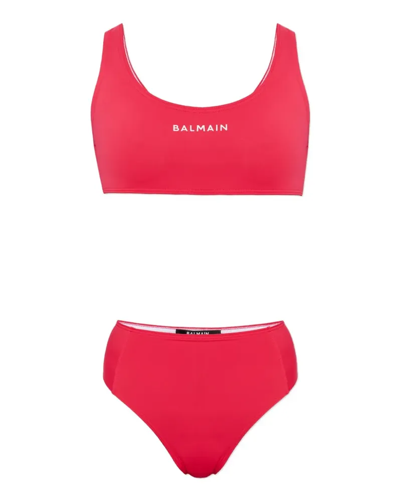 Balmain logo-print bikini - Rosa Rosa