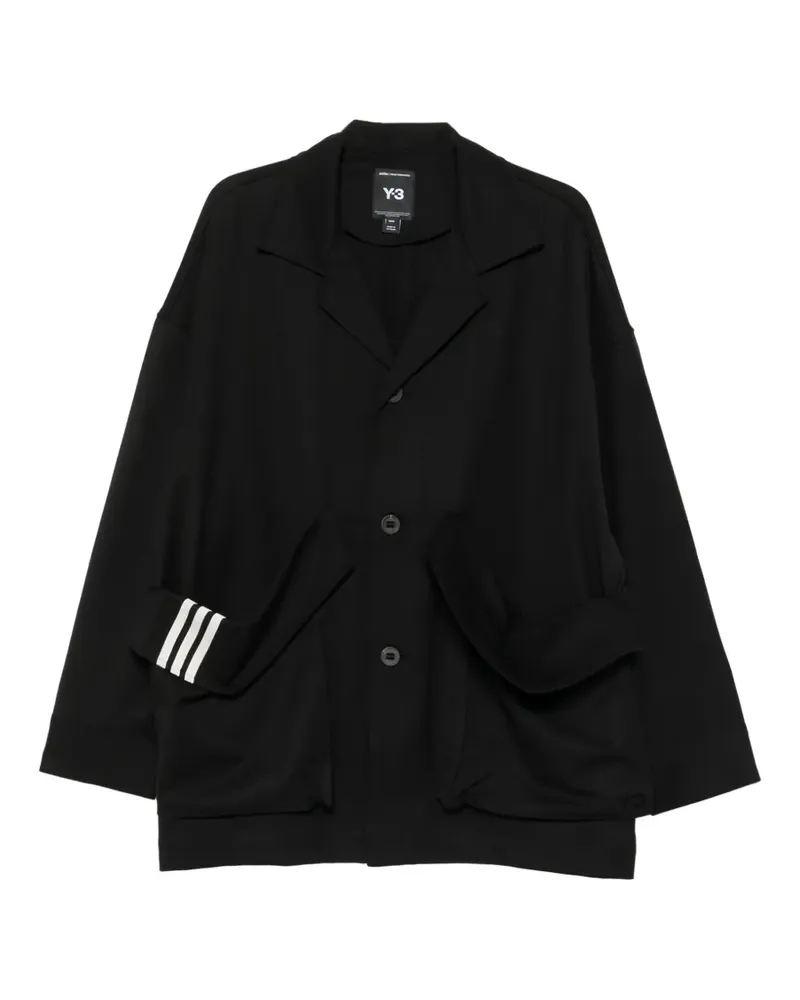 Y-3 Leichte Jacke mit fallendem Revers - Schwarz Schwarz