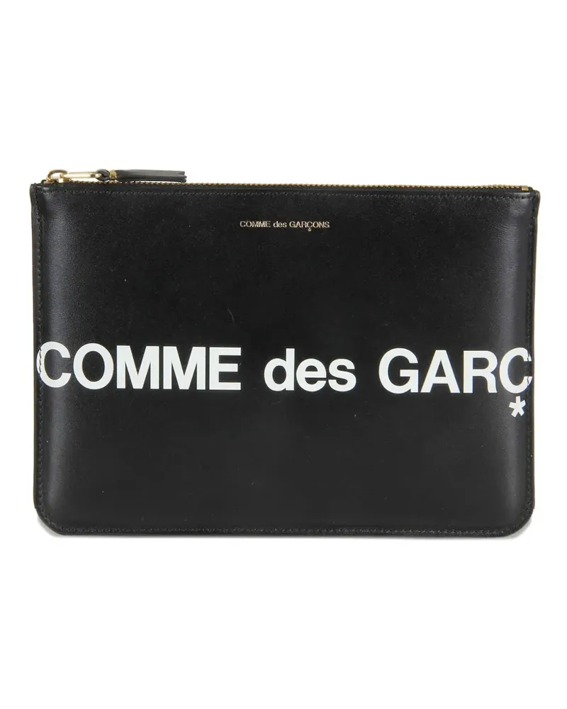 Comme des Garçons Clutch mit Logo und Reißverschluss - Schwarz Schwarz