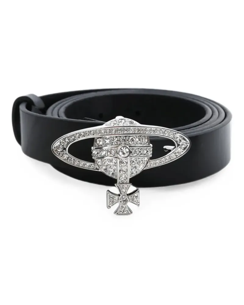 Vivienne Westwood Orb crystal-embellished belt - Schwarz Schwarz