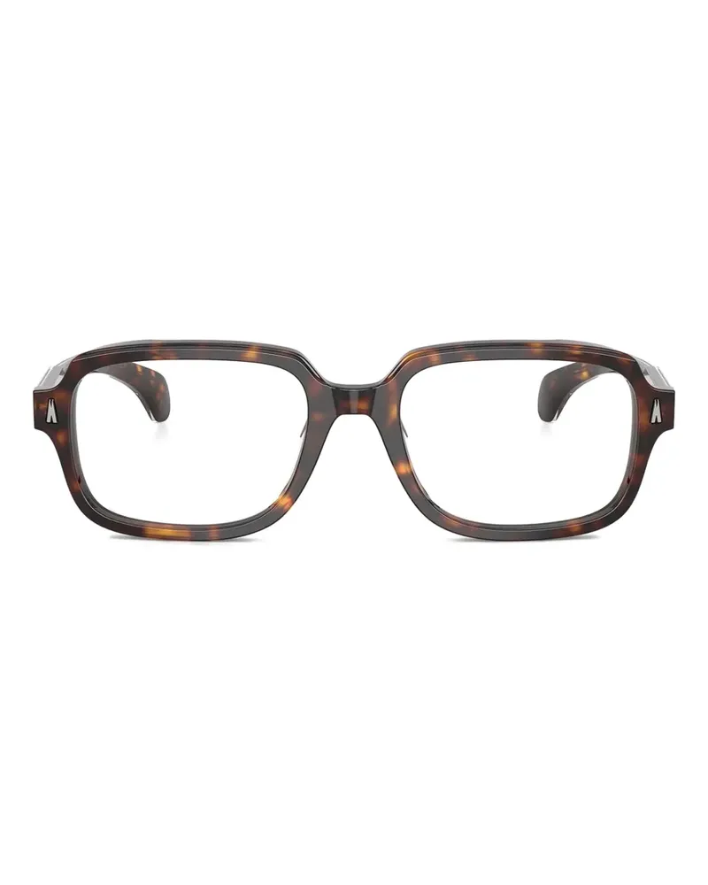 Moncler Brille mit eckigem Gestell - Braun Braun