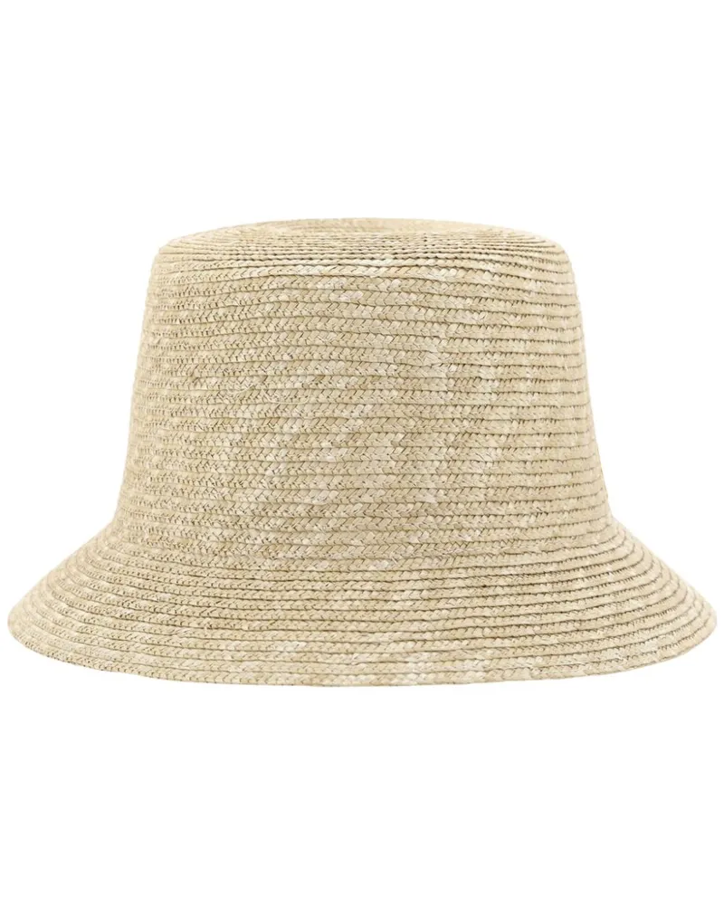 Saint Laurent Strohhut mit Logo - Nude Nude