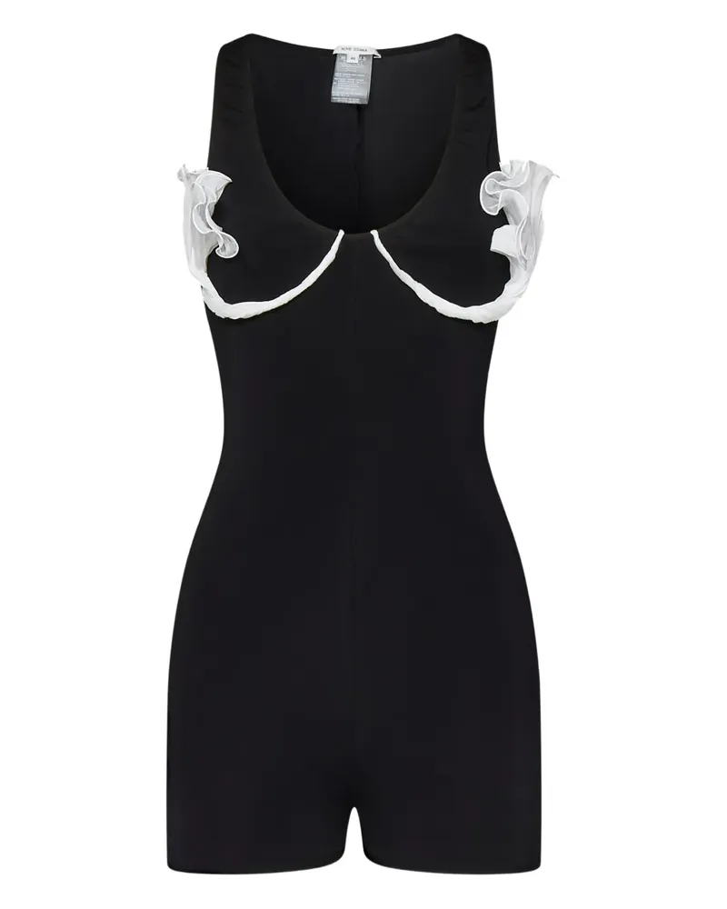 Nensi Dojaka Gerüschter Playsuit - Schwarz Schwarz