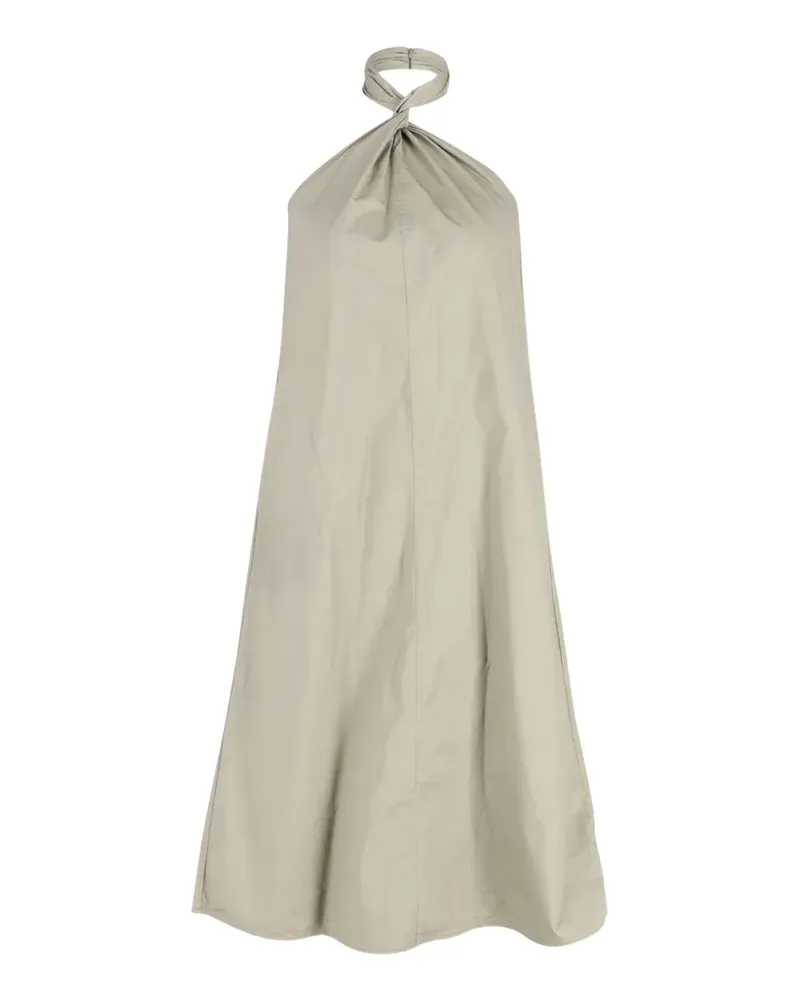 Anine Bing Cosette twist-front cotton midi dress - Nude Nude