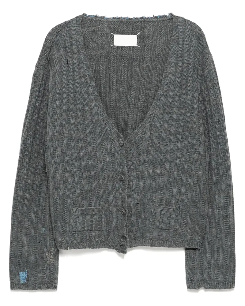 Maison Margiela Cardigan im Distressed-Look - Grau Grau