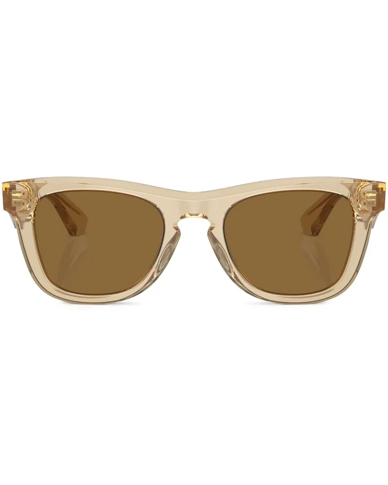 Burberry Eckige Sonnenbrille mit transparentem Gestell - Nude Nude