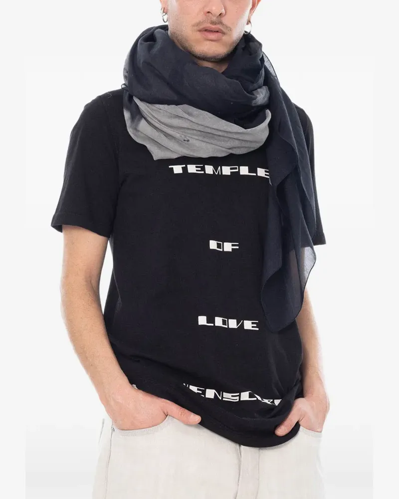DRKSHDW by Rick Owens Flag Schal mit Print - Schwarz Schwarz