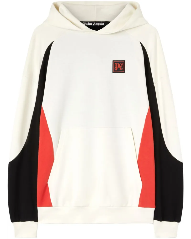 Palm Angels Paxhaas Hoodie in Colour-Block-Optik Weiß