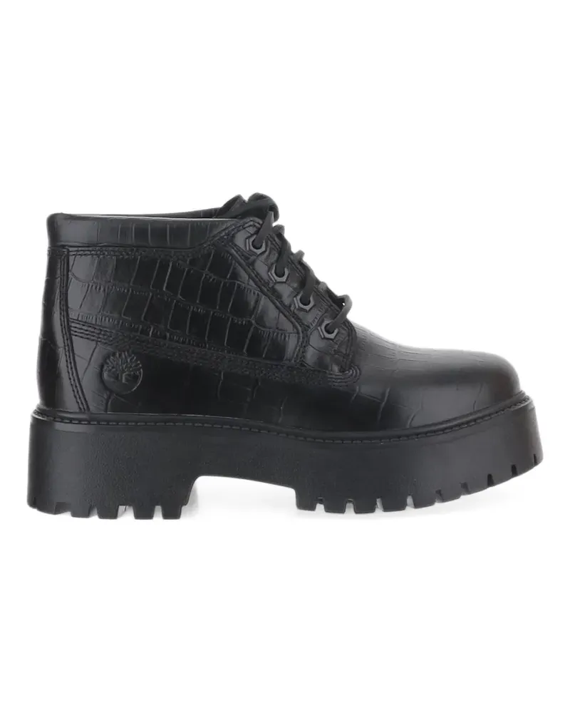 Timberland Mid Stone Street crocodile-effect ankle boots - Schwarz Schwarz